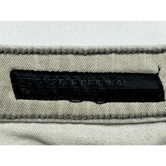 Rockstar Original Youth Boys RSK 205 Flare Tan Denim Jeans - Size 12 (26x30) - Picture 4 of 6